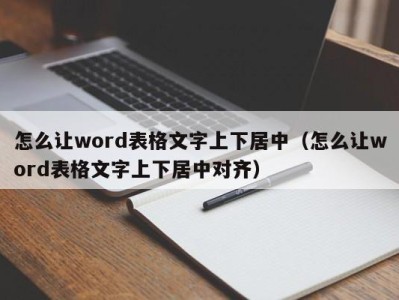 苏州怎么让word表格文字上下居中（怎么让word表格文字上下居中对齐）